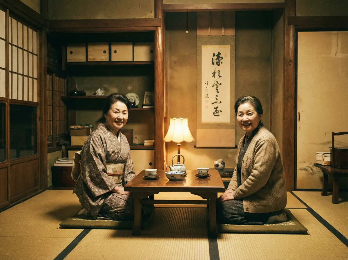 两位优雅的 《黑料51》黑料51实时更新 | 热门黑料51分享平台 在日式茶室中品茶交谈